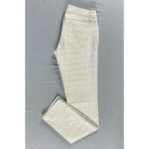Prana Kara Lightweight Stretch Printed Jeans. Ivory, Women's Size 4. EUC!!